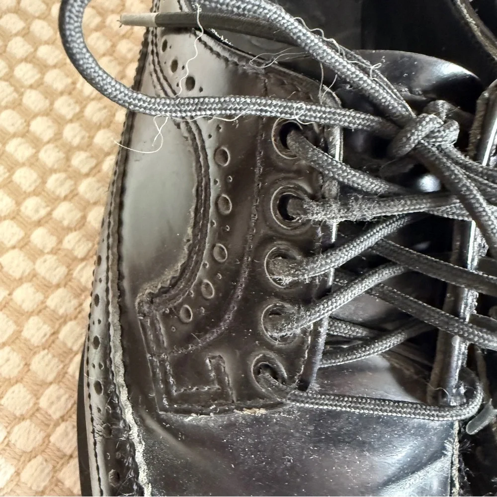 Dr. Martens | 3989 Patent Brogue Shoes Black Oxford Preppy Punk Classic | Size 6 - Picture 5 of 13